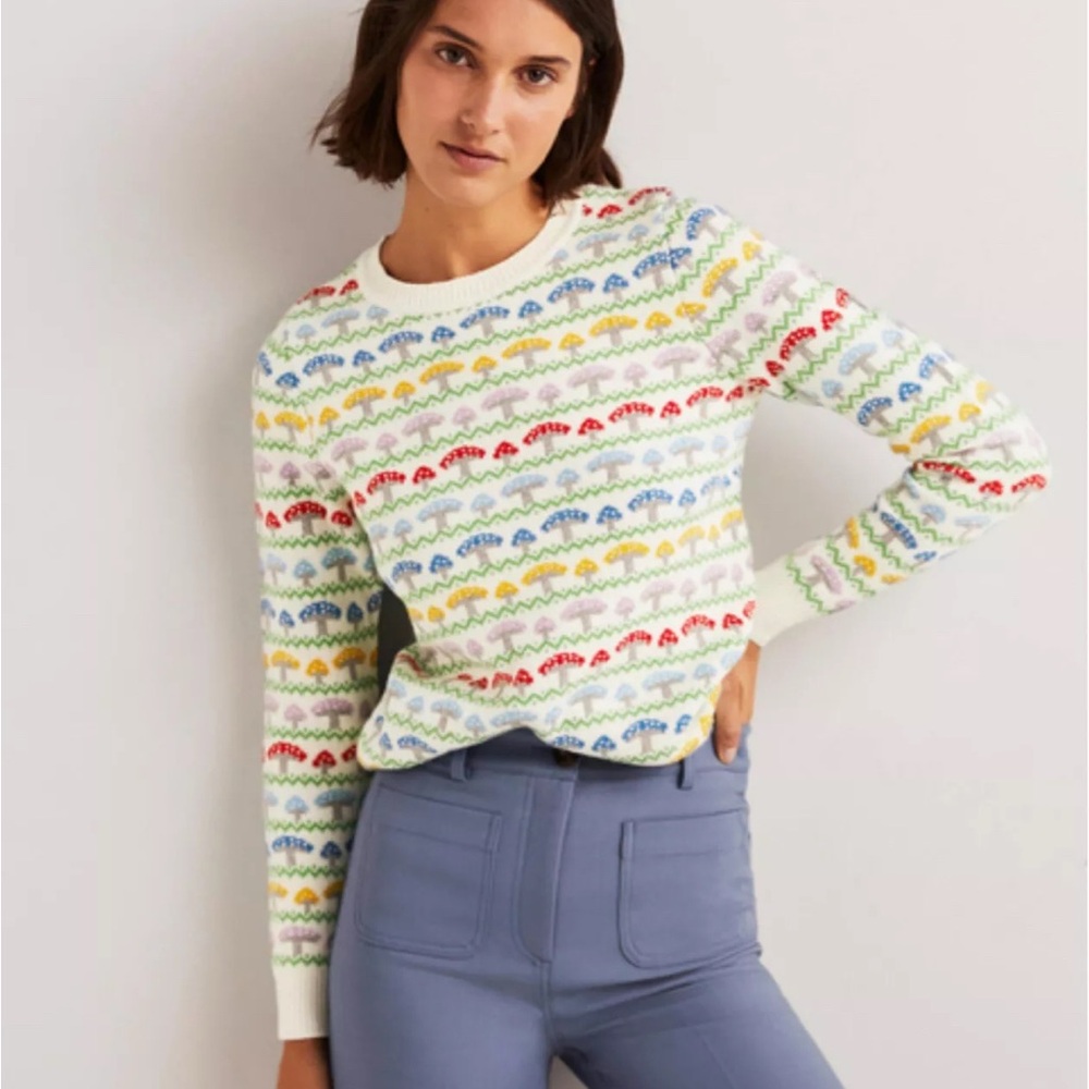 Boden Mushroom Fair aisle Sweater Small